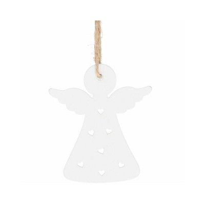 Vianočné drevené ozdoby - anjelik, súprava 6ks
