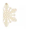 Vianočné drevené ozdoby - snehová vločka, súprava 6ks