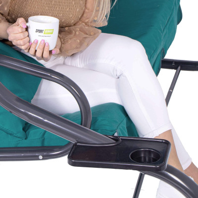 Záhradná hojdačka SPRINGOS VENEZIA 3-miestna tyrkysová