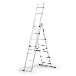 Hliníkový rebrík 3x7 priečok trojdielny DRABEST DW3-7 HOME