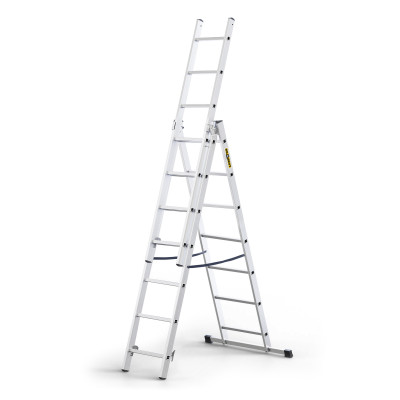 Hliníkový rebrík 3x7 priečok trojdielny DRABEST DW3-7 HOME