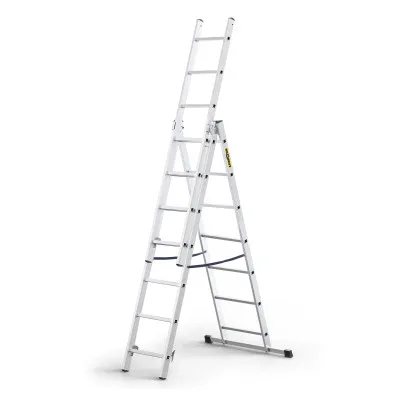 Hliníkový rebrík 3x7 priečok trojdielny DRABEST DW3-7 HOME