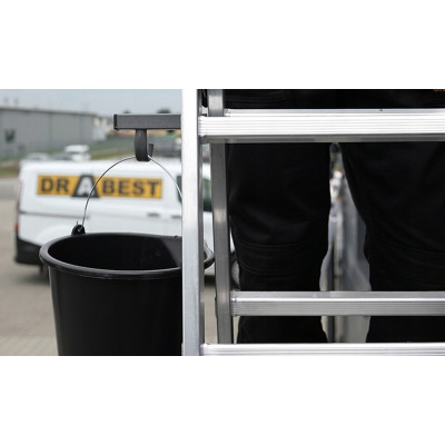 Hliníkový rebrík 3x7 priečok trojdielny DRABEST DW3-7 HOME