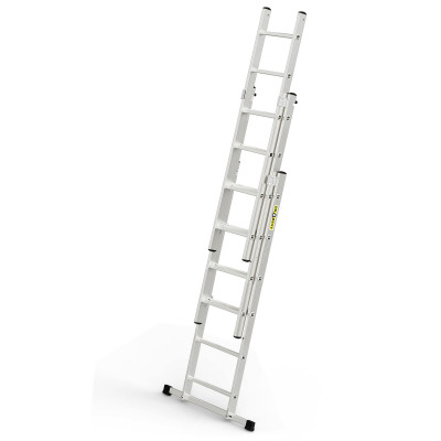 Hliníkový rebrík 3x6 priečok trojdielny DRABEST DW3-6 HOME