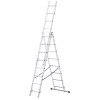 Hliníkový rebrík 3x8 priečok trojdielny DRABEST DW3-8 HOME