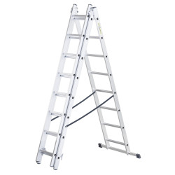 Hliníkový rebrík 3x8 priečok trojdielny DRABEST DW3-8 HOME