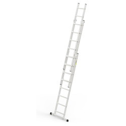 Hliníkový rebrík 3x8 priečok trojdielny DRABEST DW3-8 HOME