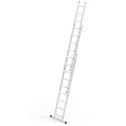 Hliníkový rebrík 3x9 priečok trojdielny DRABEST DW3-9 HOME
