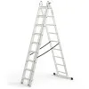 Hliníkový rebrík 3x9 priečok trojdielny DRABEST DW3-9 HOME