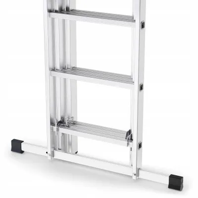 Hliníkový rebrík 3x9 priečok trojdielny DRABEST DW3-9 HOME