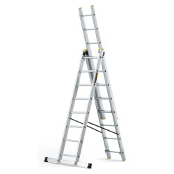 Hliníkový rebrík 3x8 priečok trojdielny DRABEST DW3-8 PRO