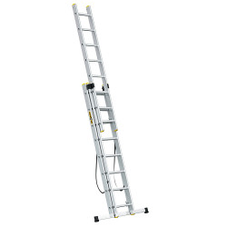 Hliníkový rebrík 3x8 priečok trojdielny DRABEST DW3-8 PRO