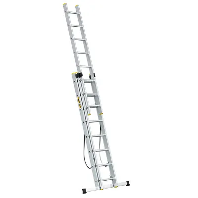 Hliníkový rebrík 3x8 priečok trojdielny DRABEST DW3-8 PRO