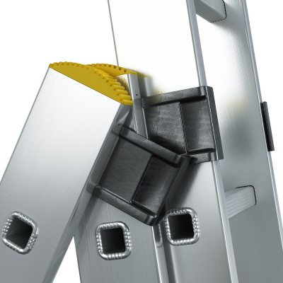 Hliníkový rebrík 3x8 priečok trojdielny DRABEST DW3-8 PRO