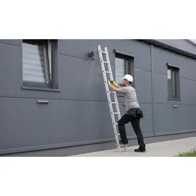 Hliníkový rebrík 3x8 priečok trojdielny DRABEST DW3-8 PRO