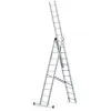 Hliníkový rebrík 3x11 priečok trojdielny DRABEST DW3-11 PRO