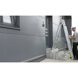 Hliníkový rebrík 3x11 priečok trojdielny DRABEST DW3-11 PRO