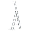Hliníkový rebrík 3x12 priečok trojdielny DRABEST DW3-12 PRO