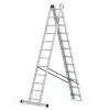 Hliníkový rebrík 3x12 priečok trojdielny DRABEST DW3-12 PRO