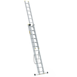 Hliníkový rebrík 3x12 priečok trojdielny DRABEST DW3-12 PRO