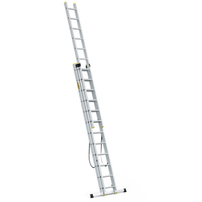 Hliníkový rebrík 3x12 priečok trojdielny DRABEST DW3-12 PRO