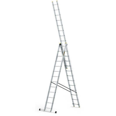 Hliníkový rebrík 3x13 priečok trojdielny DRABEST DW3-13 PRO