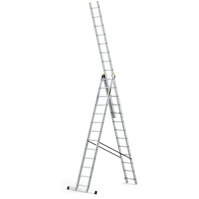 Hliníkový rebrík 3x13 priečok trojdielny DRABEST DW3-13 PRO