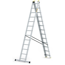 Hliníkový rebrík 3x13 priečok trojdielny DRABEST DW3-13 PRO