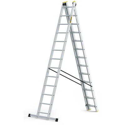 Hliníkový rebrík 3x13 priečok trojdielny DRABEST DW3-13 PRO