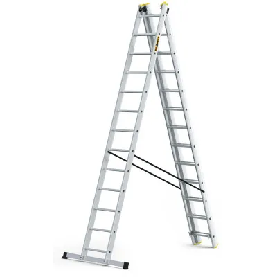 Hliníkový rebrík 3x13 priečok trojdielny DRABEST DW3-13 PRO