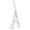 Hliníkový rebrík 3x14 priečok trojdielny DRABEST DW3-14 PRO