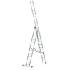 Hliníkový rebrík 3x14 priečok trojdielny DRABEST DW3-14 PRO