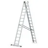 Hliníkový rebrík 3x14 priečok trojdielny DRABEST DW3-14 PRO
