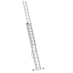 Hliníkový rebrík 3x14 priečok trojdielny DRABEST DW3-14 PRO