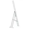 Hliníkový rebrík 3x15 priečok trojdielny DRABEST DW3-15 PRO