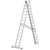 Hliníkový rebrík 3x15 priečok trojdielny DRABEST DW3-15 PRO