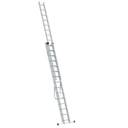 Hliníkový rebrík 3x15 priečok trojdielny DRABEST DW3-15 PRO