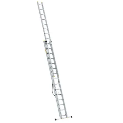 Hliníkový rebrík 3x15 priečok trojdielny DRABEST DW3-15 PRO