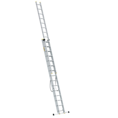 Hliníkový rebrík 3x15 priečok trojdielny DRABEST DW3-15 PRO