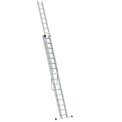 Hliníkový rebrík 3x16 priečok trojdielny DRABEST DW3-16 PRO