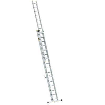 Hliníkový rebrík 3x16 priečok trojdielny DRABEST DW3-16 PRO