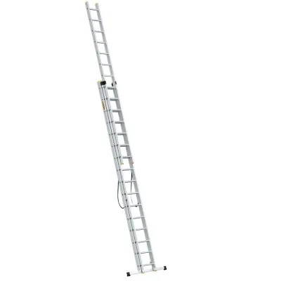 Hliníkový rebrík 3x16 priečok trojdielny DRABEST DW3-16 PRO