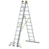 Hliníkový rebrík 3x11 priečok trojdielny DRABEST DW3-11 MAX