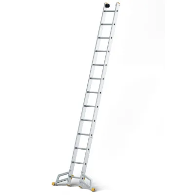 Hliníkový rebrík 3x11 priečok trojdielny DRABEST DW3-11 MAX