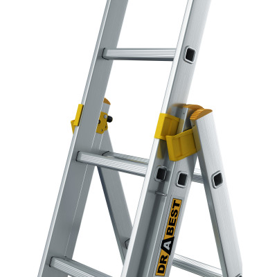 Hliníkový rebrík 3x13 priečok trojdielny DRABEST DW3-13 MAX