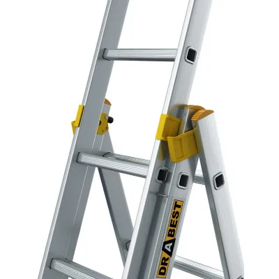 Hliníkový rebrík 3x13 priečok trojdielny DRABEST DW3-13 MAX
