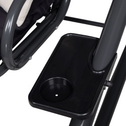 Záhradná hojdačka 4-miestna, čierna SPRINGOS FLORIDA