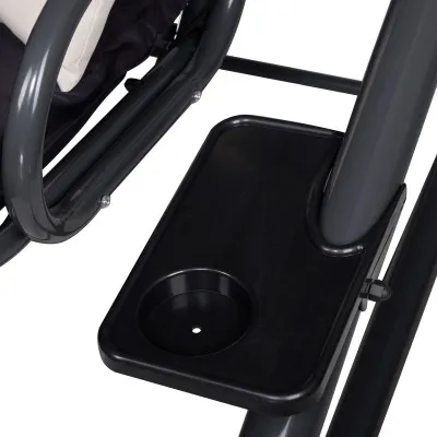 Záhradná hojdačka 4-miestna, čierna SPRINGOS FLORIDA