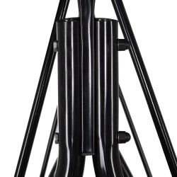 Záhradná hojdačka 3-miestna, čierna SPRINGOS LUNA