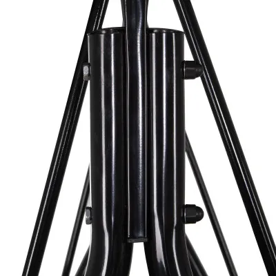 Záhradná hojdačka 3-miestna, čierna SPRINGOS LUNA